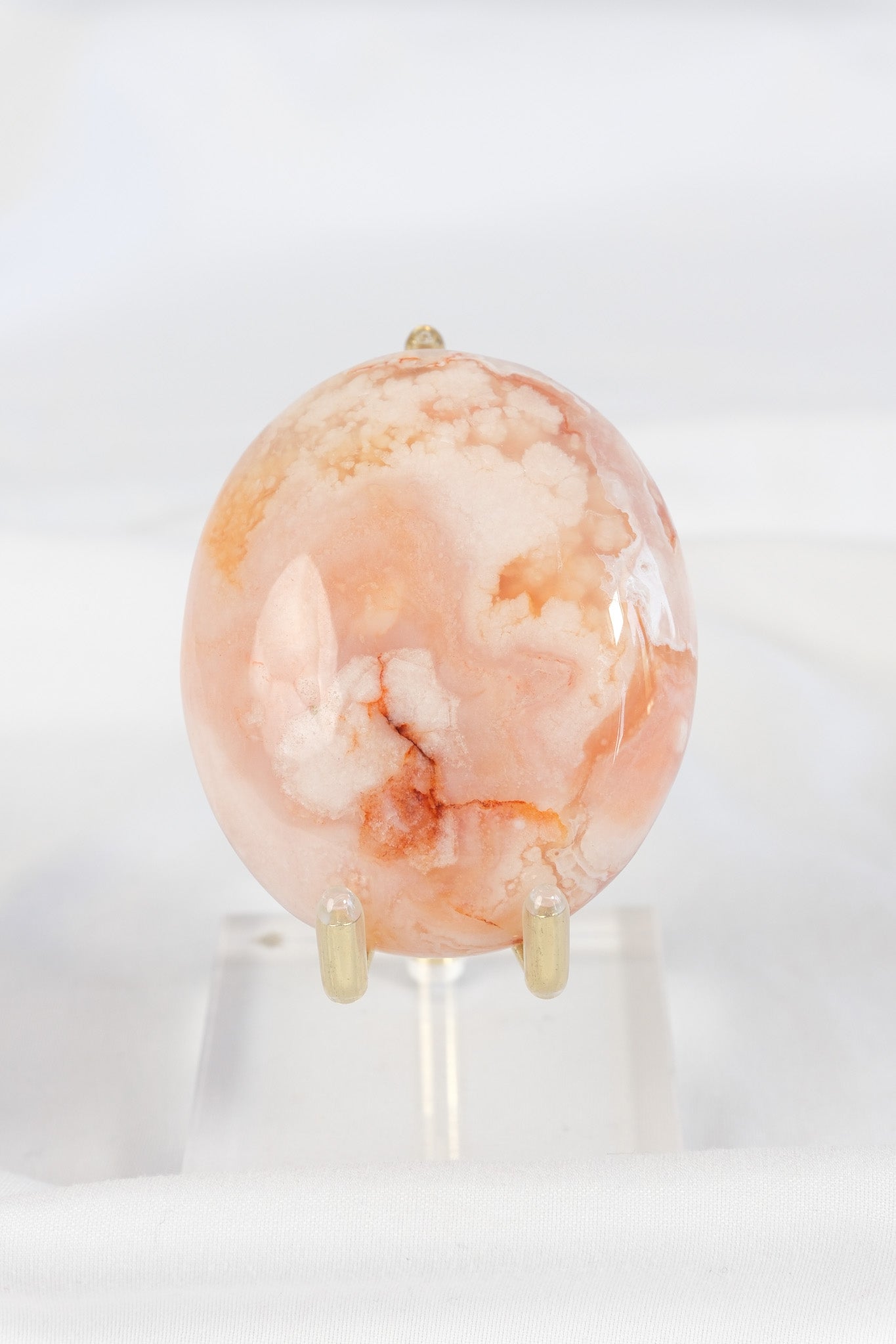 Carnelian Flower Agate Palmstone