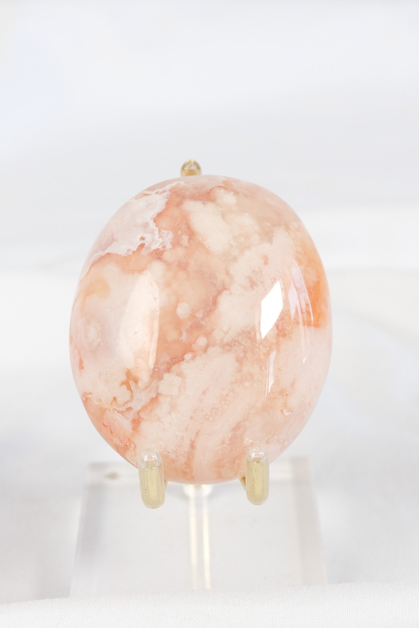 Carnelian Flower Agate Palmstone
