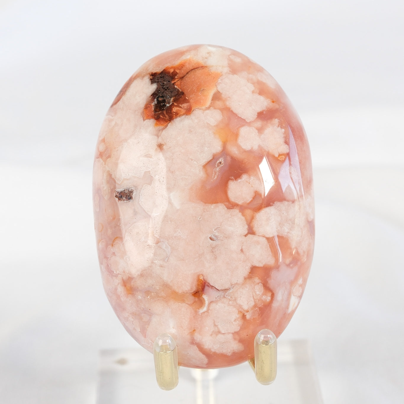 Carnelian Flower Agate Palmstone