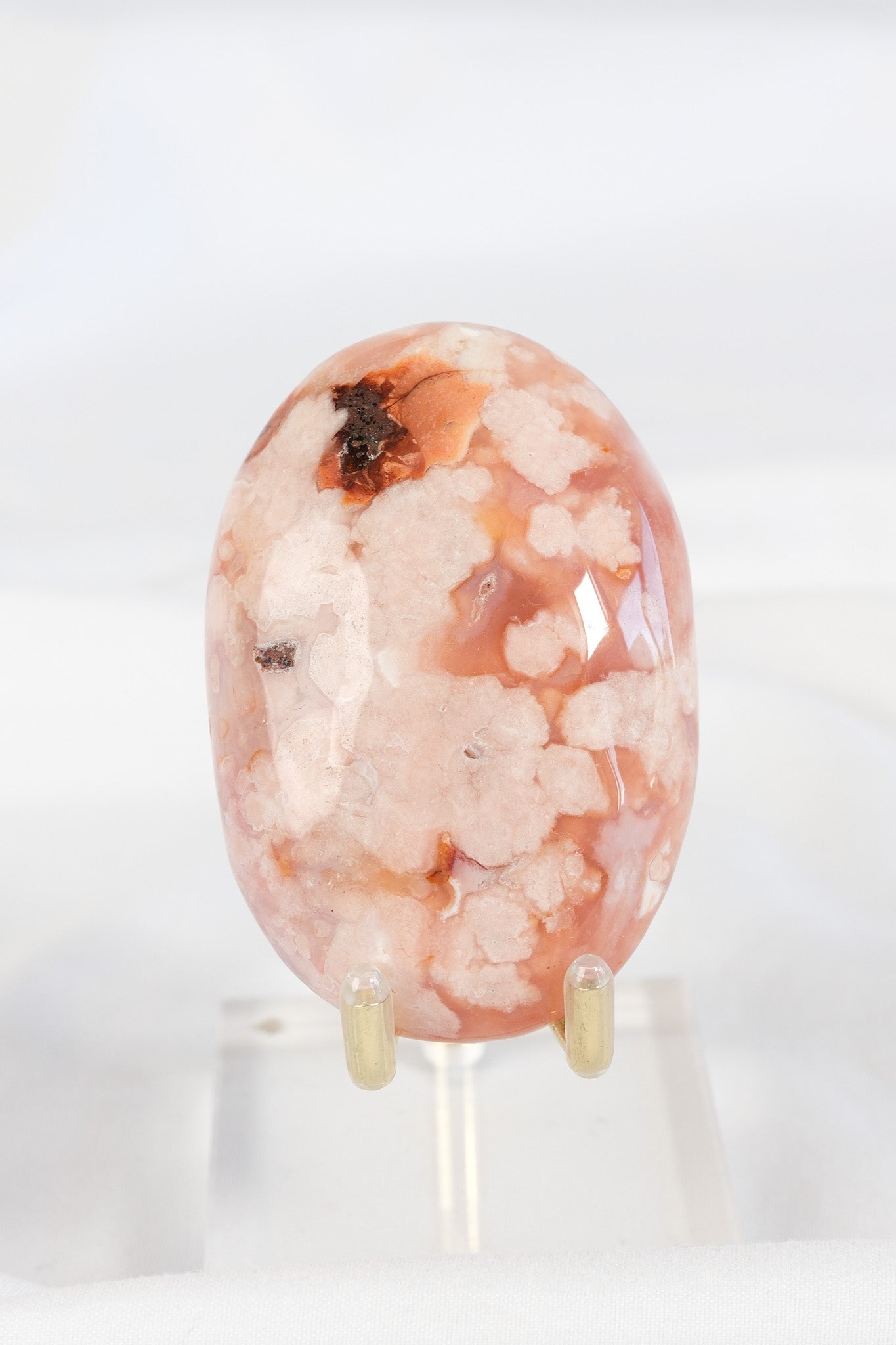 Carnelian Flower Agate Palmstone