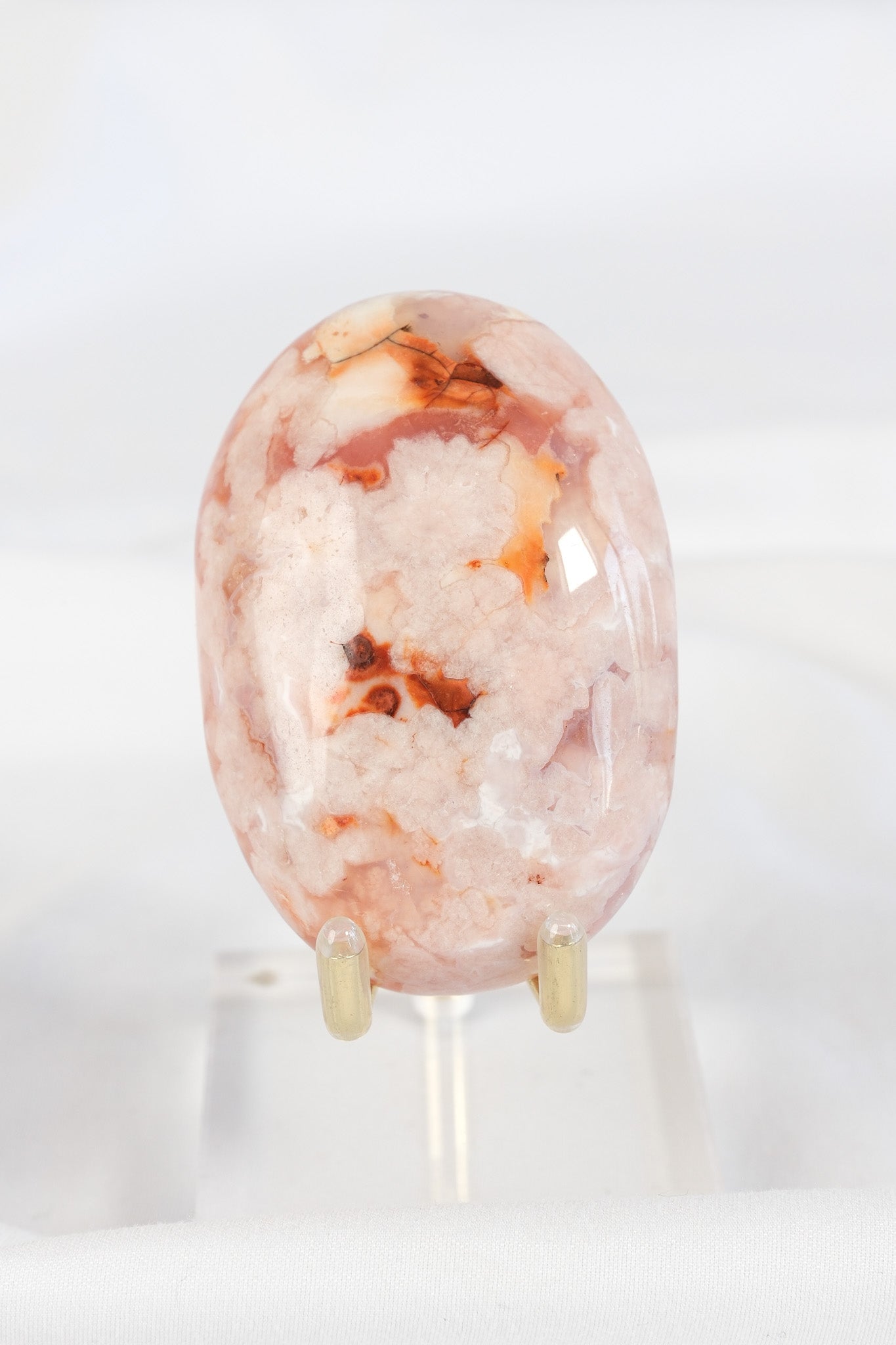 Carnelian Flower Agate Palmstone