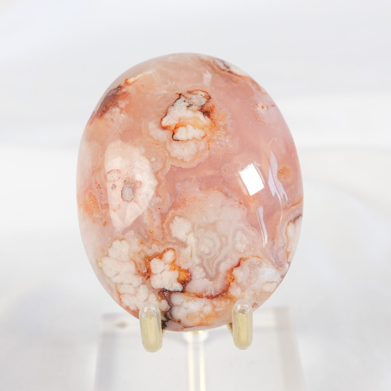 Carnelian Flower Agate Palmstone