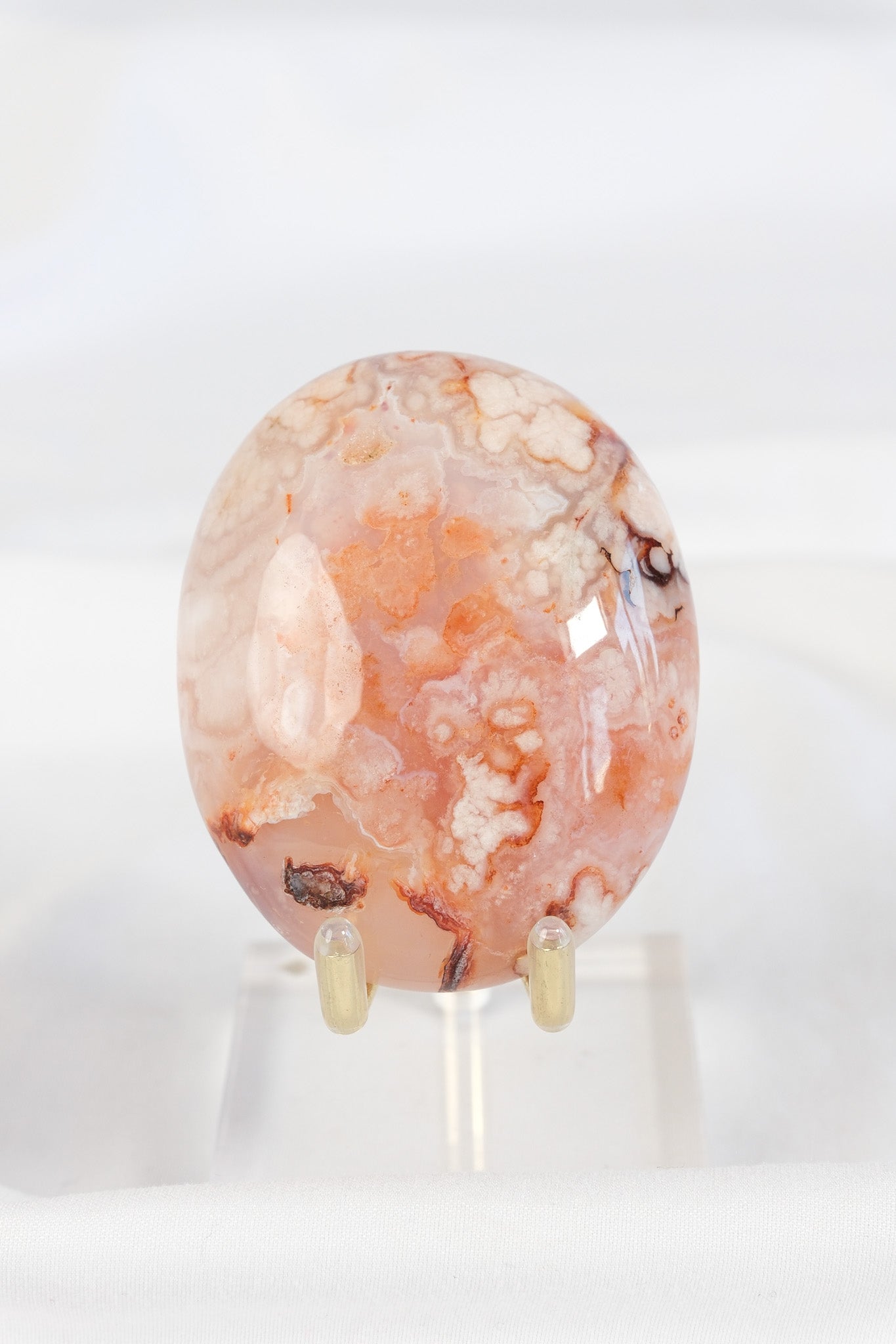 Carnelian Flower Agate Palmstone