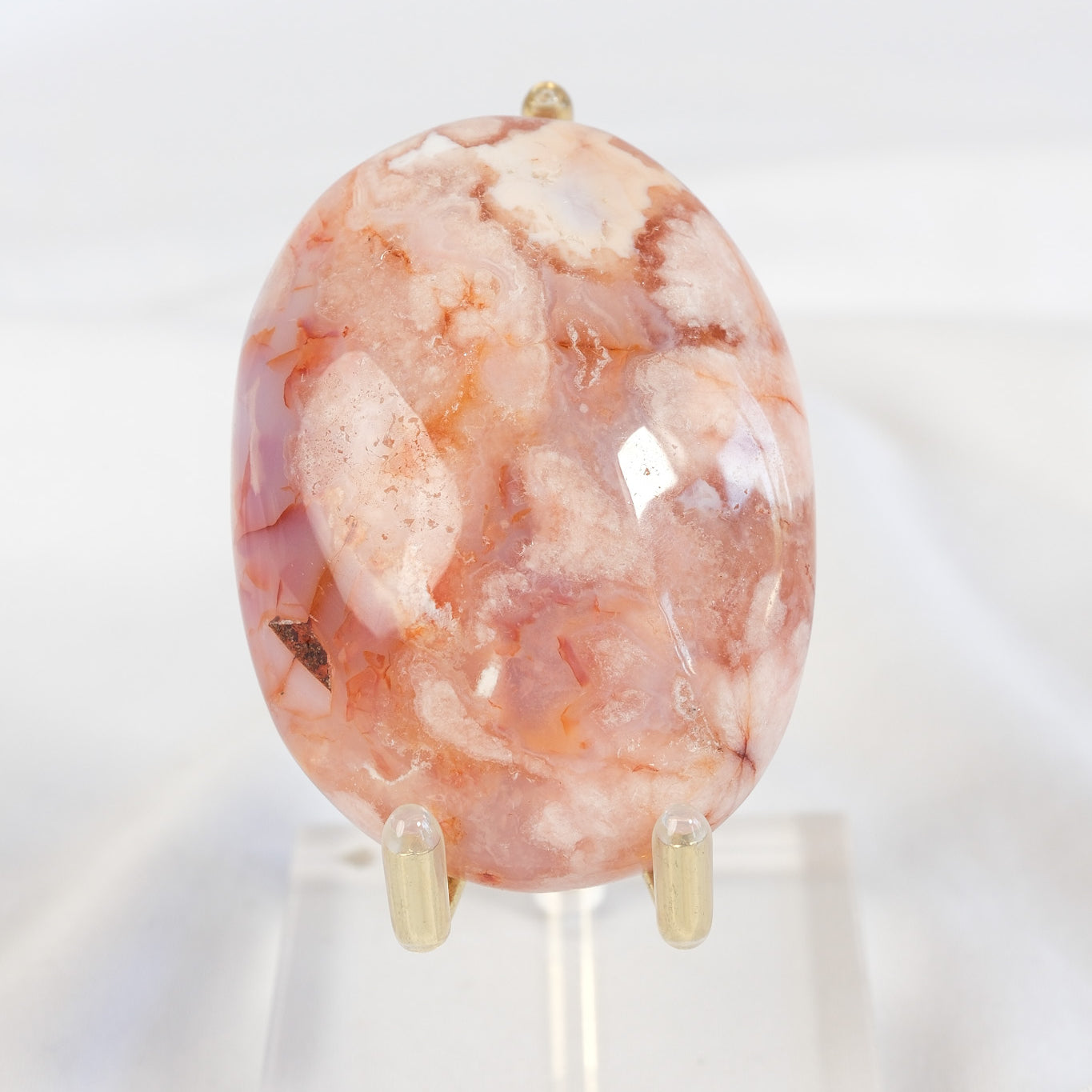 Carnelian Flower Agate Palmstone