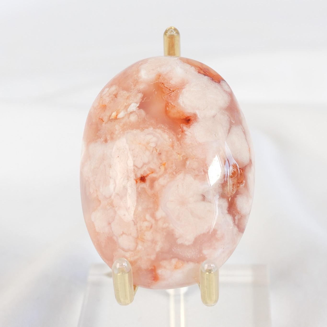 Carnelian Flower Agate Palmstone