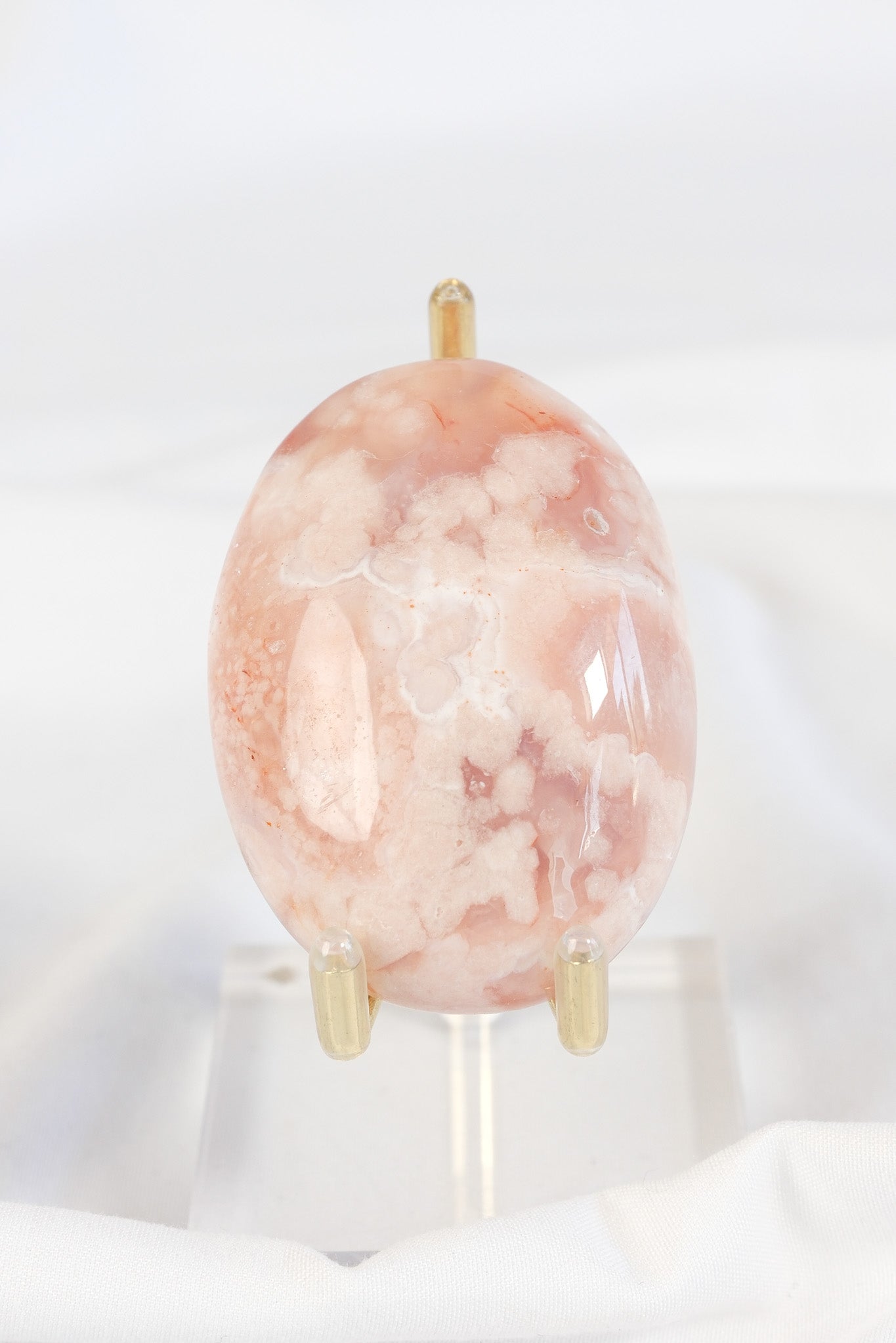 Carnelian Flower Agate Palmstone