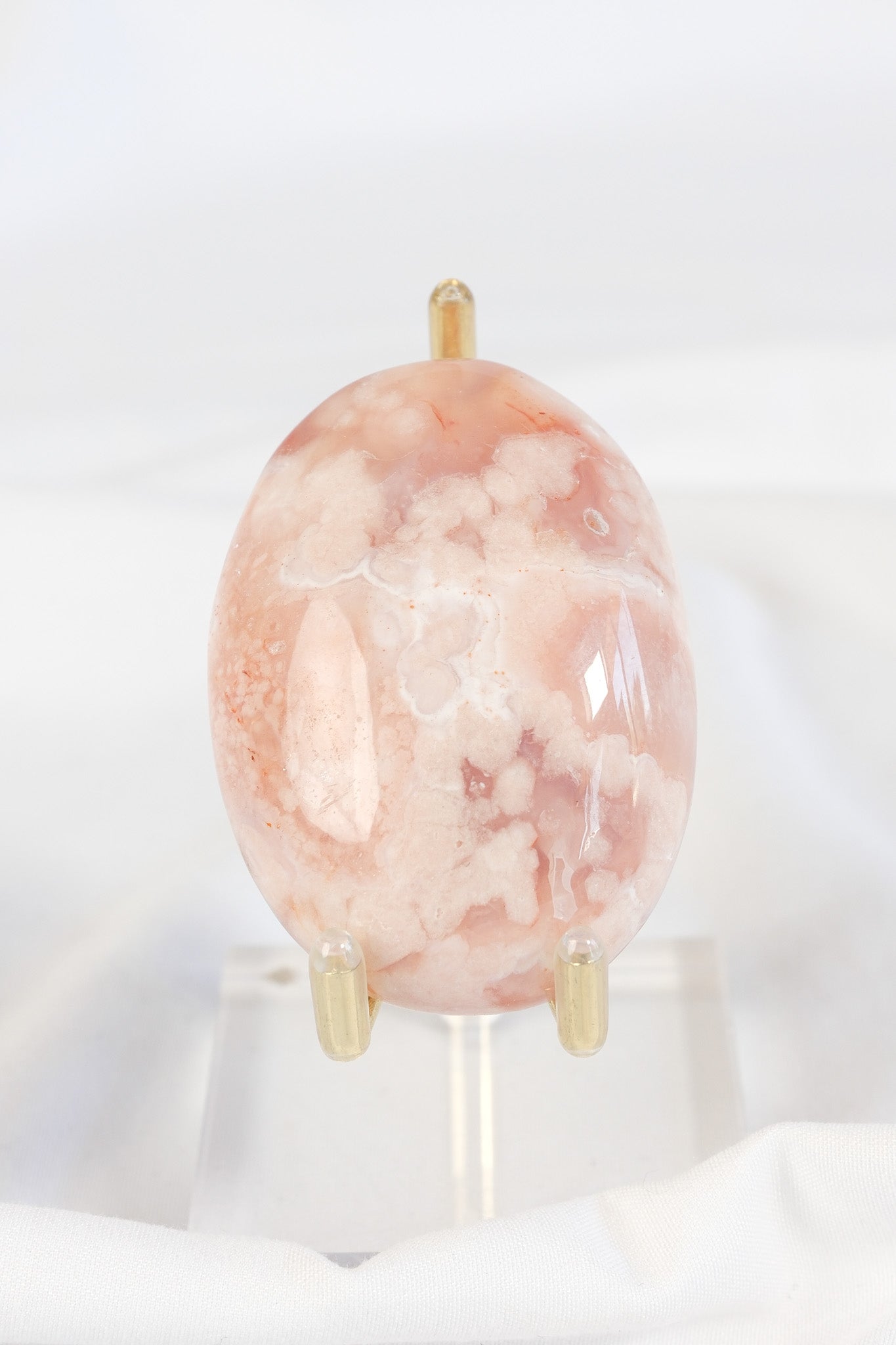 Carnelian Flower Agate Palmstone