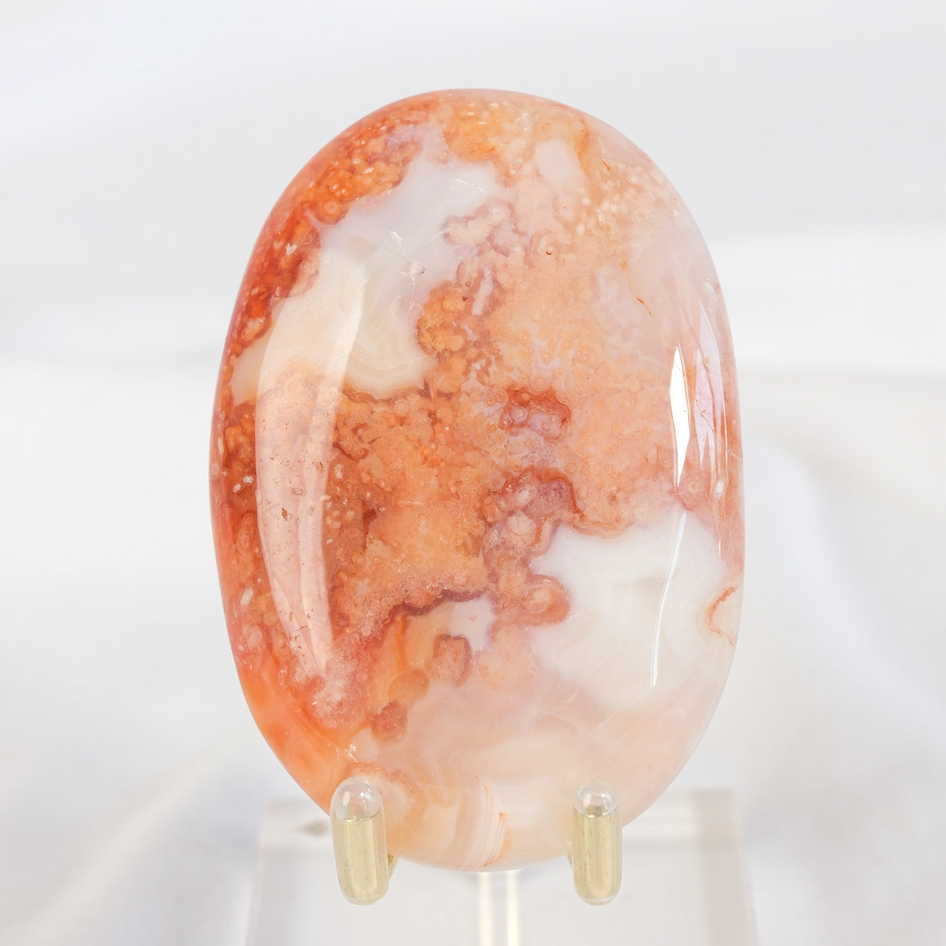 Carnelian Flower Agate Palmstone