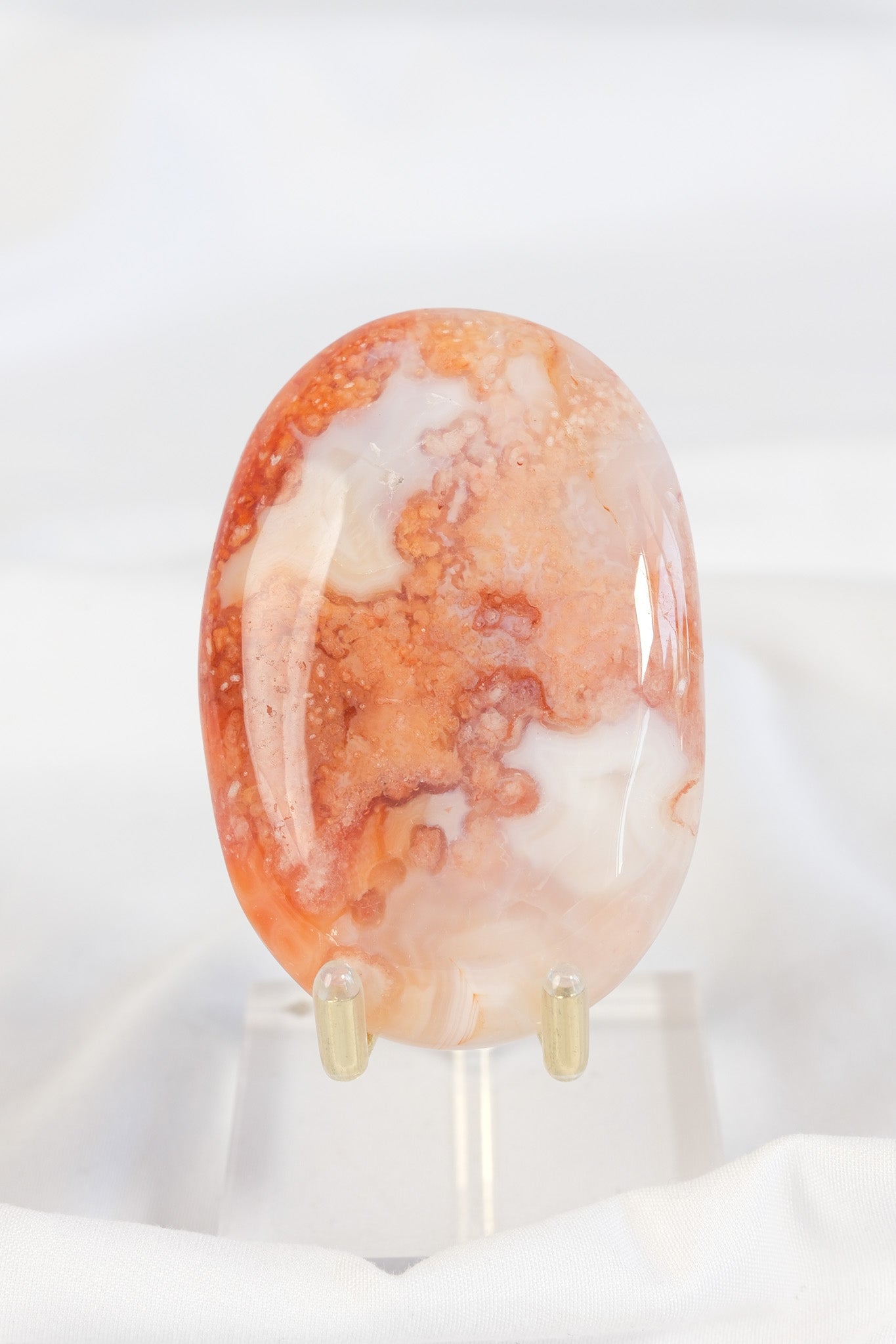 Carnelian Flower Agate Palmstone