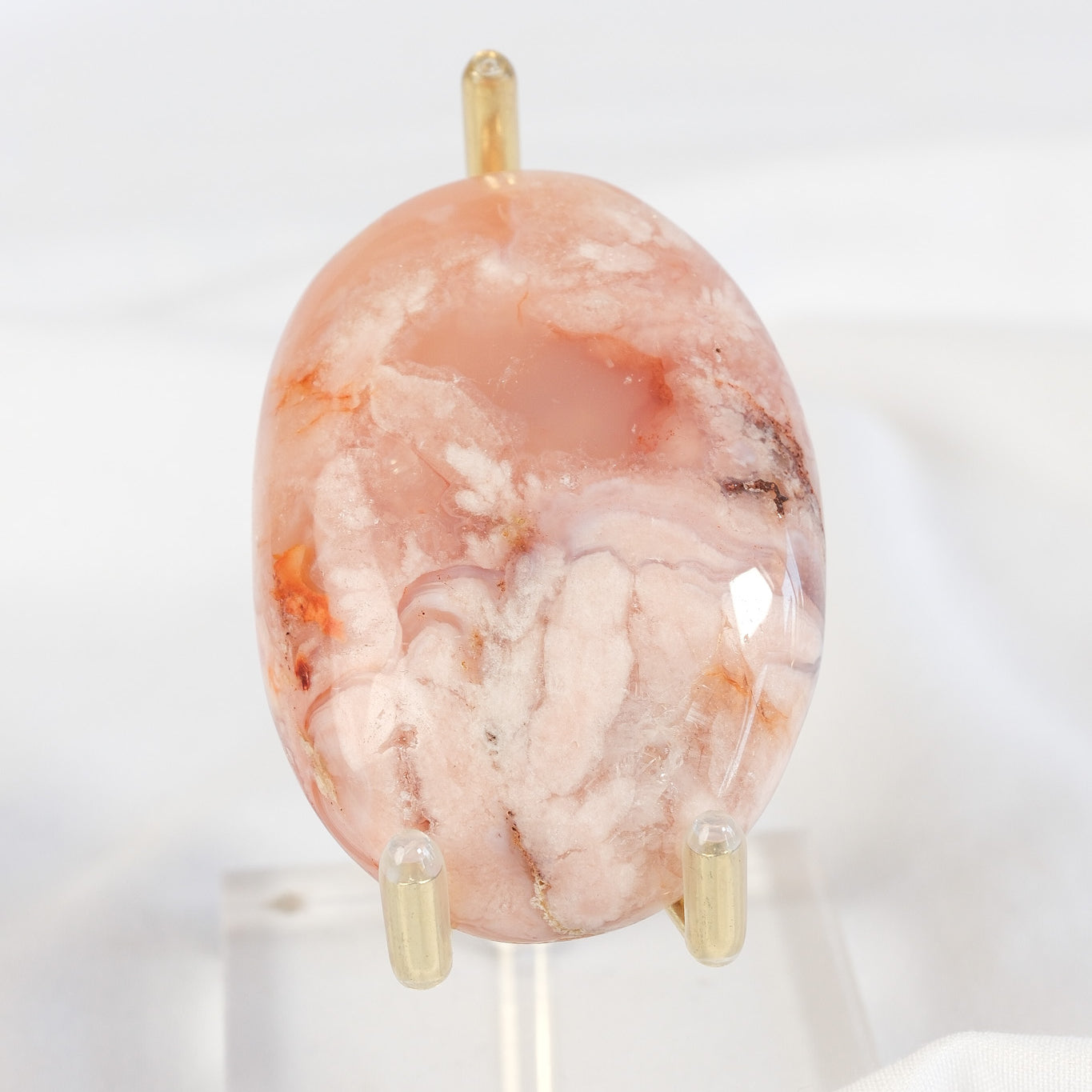 Carnelian Flower Agate Palmstone