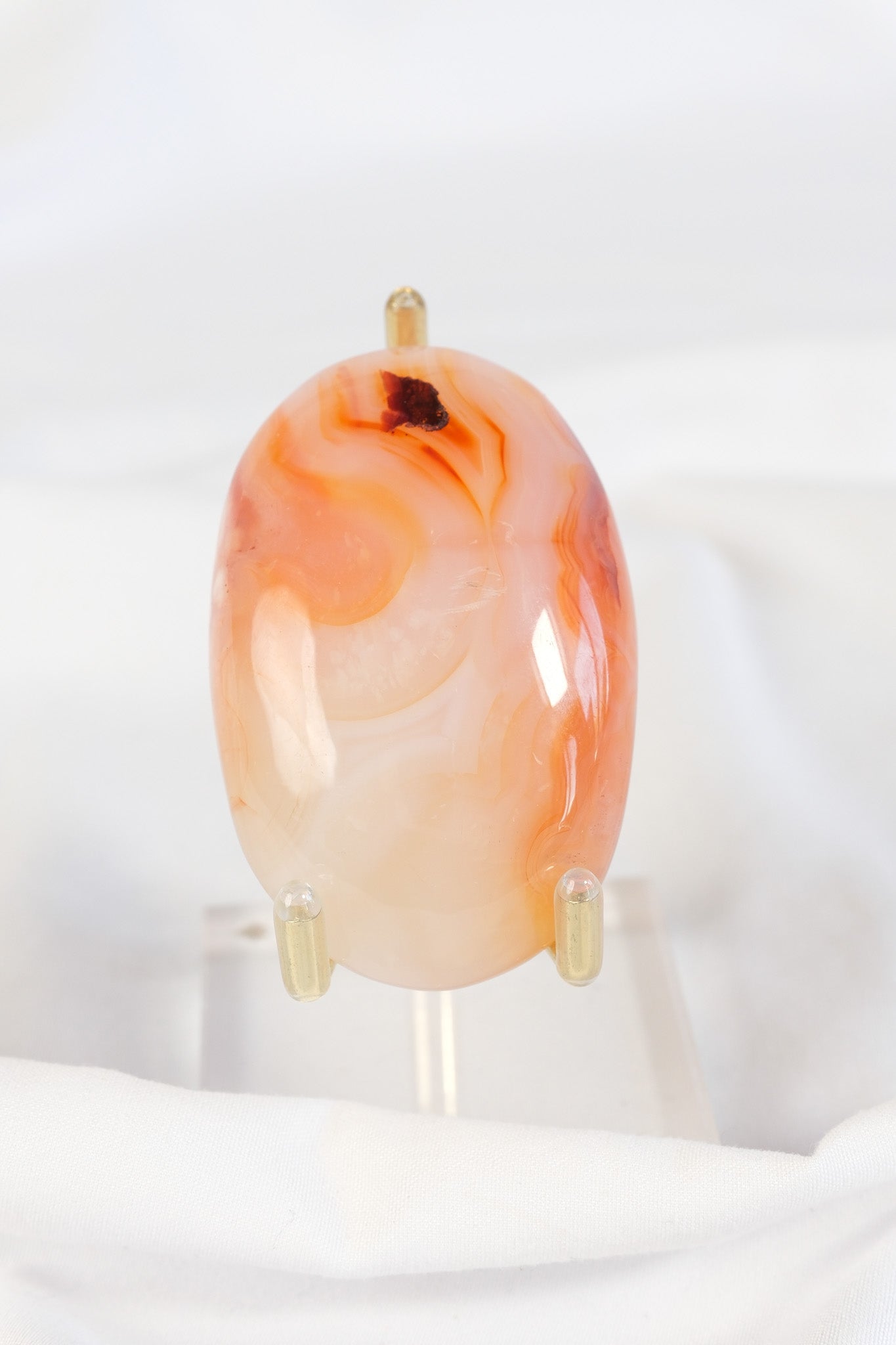 Carnelian Flower Agate Palmstone