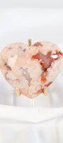 Carnelian Flower Agate Heart