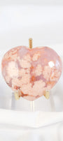 Carnelian Flower Agate Heart