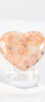 Carnelian Flower Agate Heart