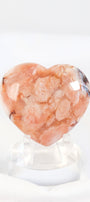 Carnelian Flower Agate Heart
