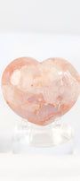 Carnelian Flower Agate Heart