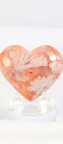 Carnelian Flower Agate Heart