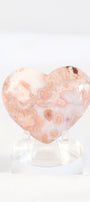 Carnelian Flower Agate Heart