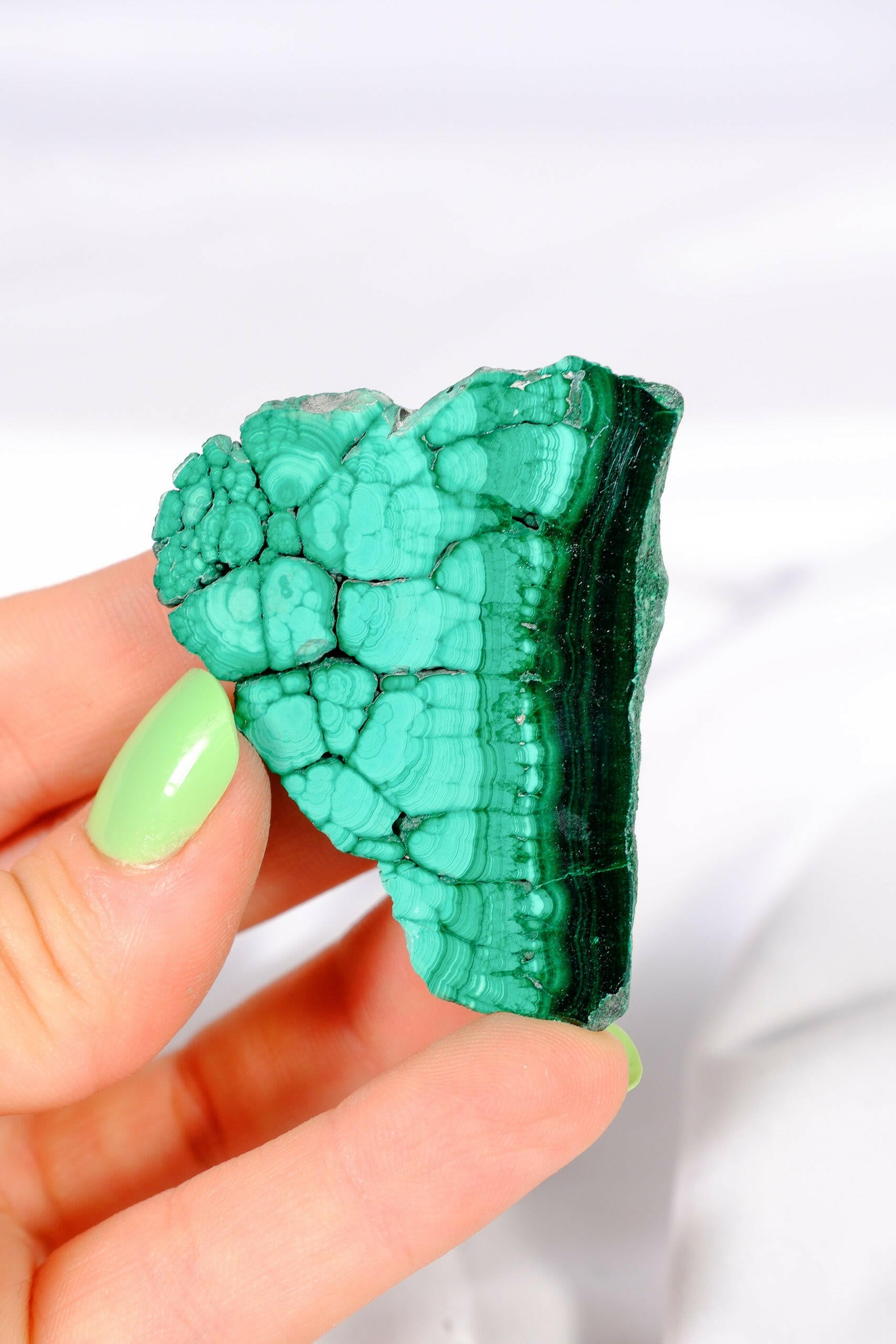 Malachite Slice Healing Crystal.