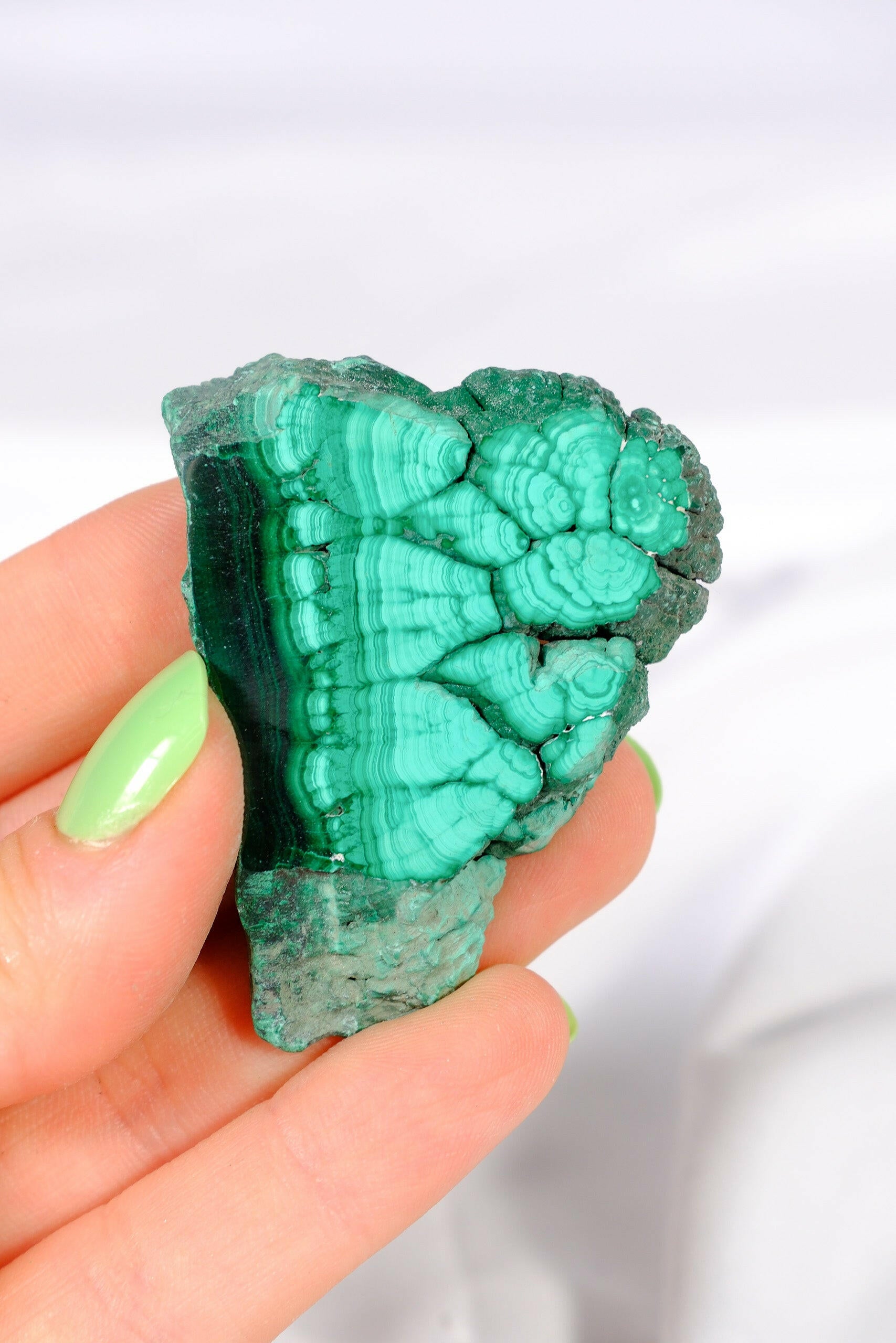 Malachite Slice Healing Crystal.