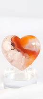 Carnelian Flower Agate Heart