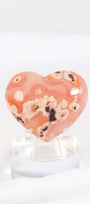Carnelian Flower Agate Heart