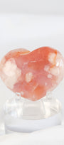 Carnelian Flower Agate Heart