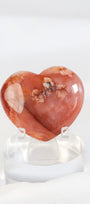 Carnelian Flower Agate Heart