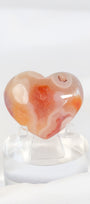 Carnelian Flower Agate Heart
