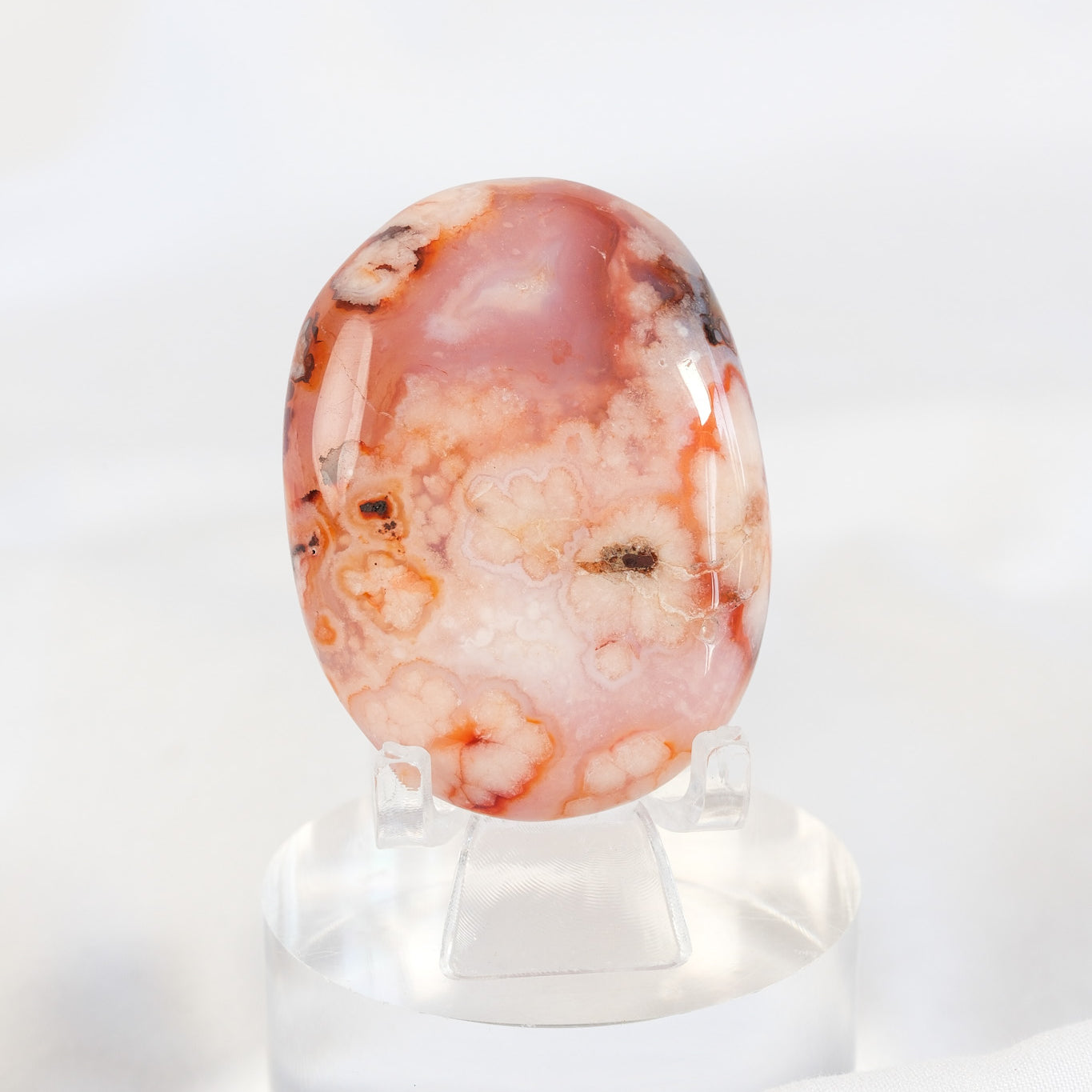 Carnelian Flower Agate Palmstone