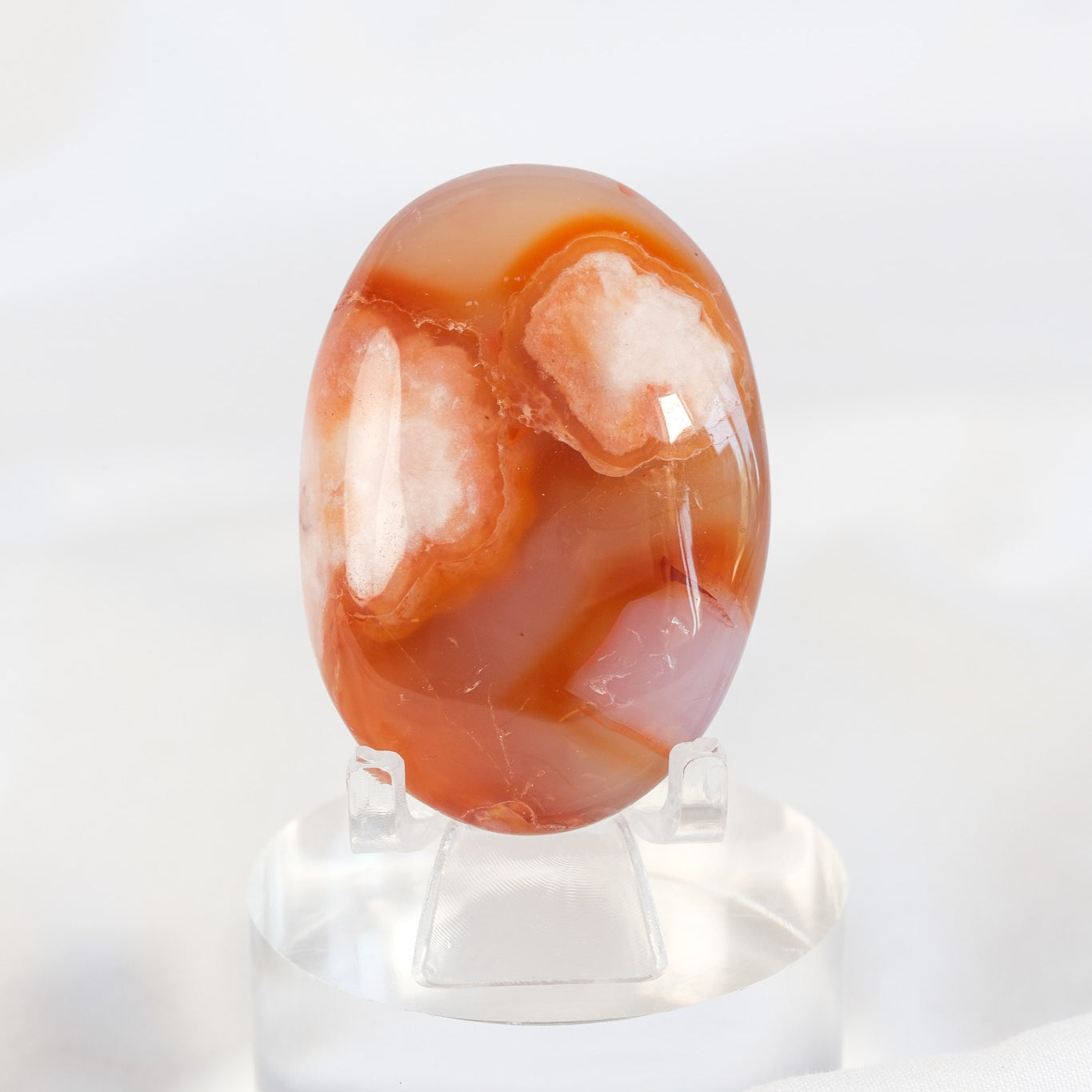Carnelian Flower Agate Palmstone