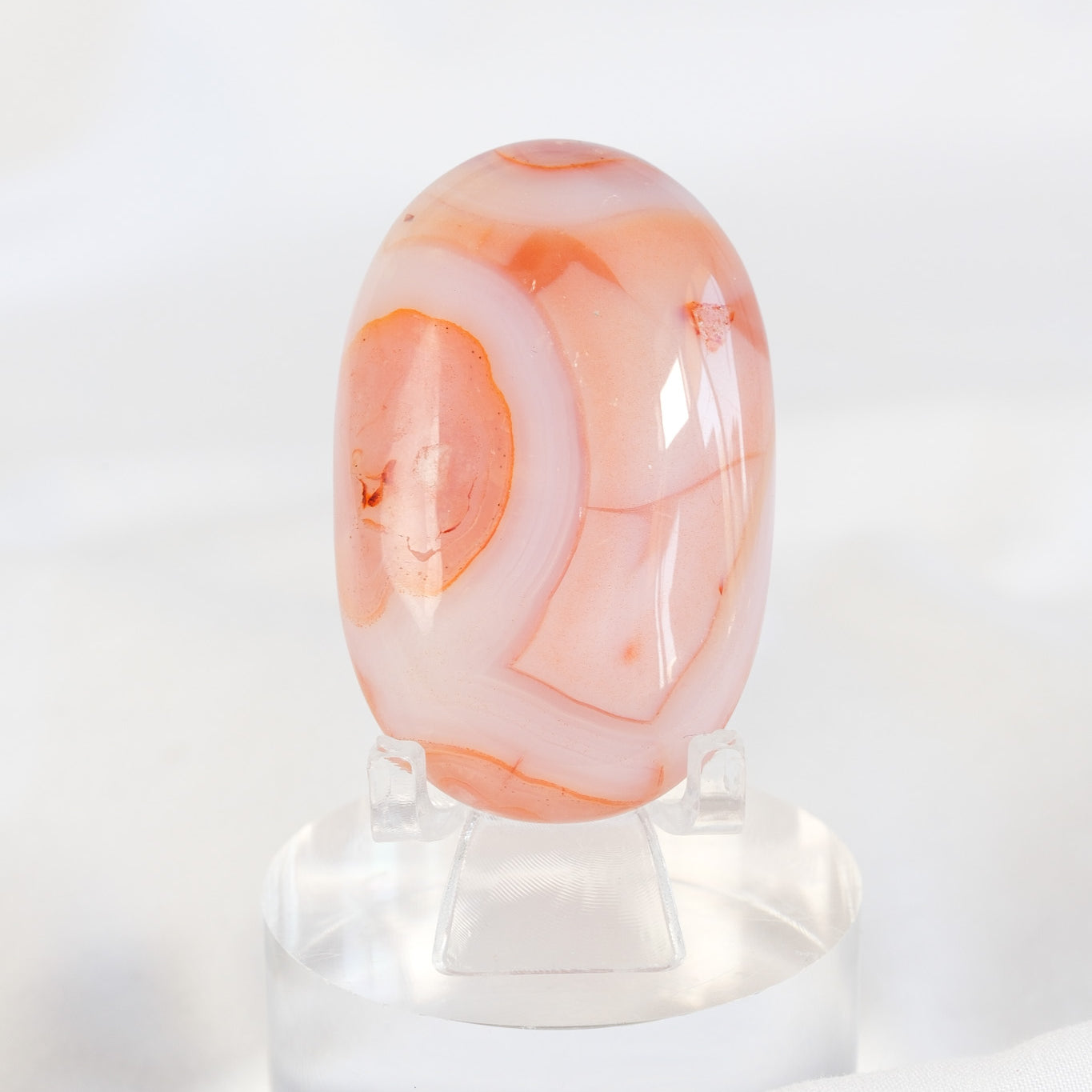 Carnelian Flower Agate Palmstone