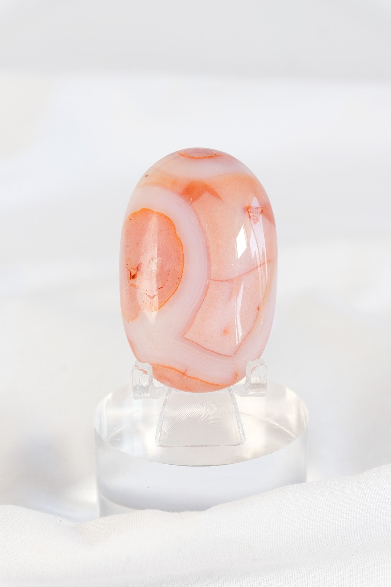 Carnelian Flower Agate Palmstone