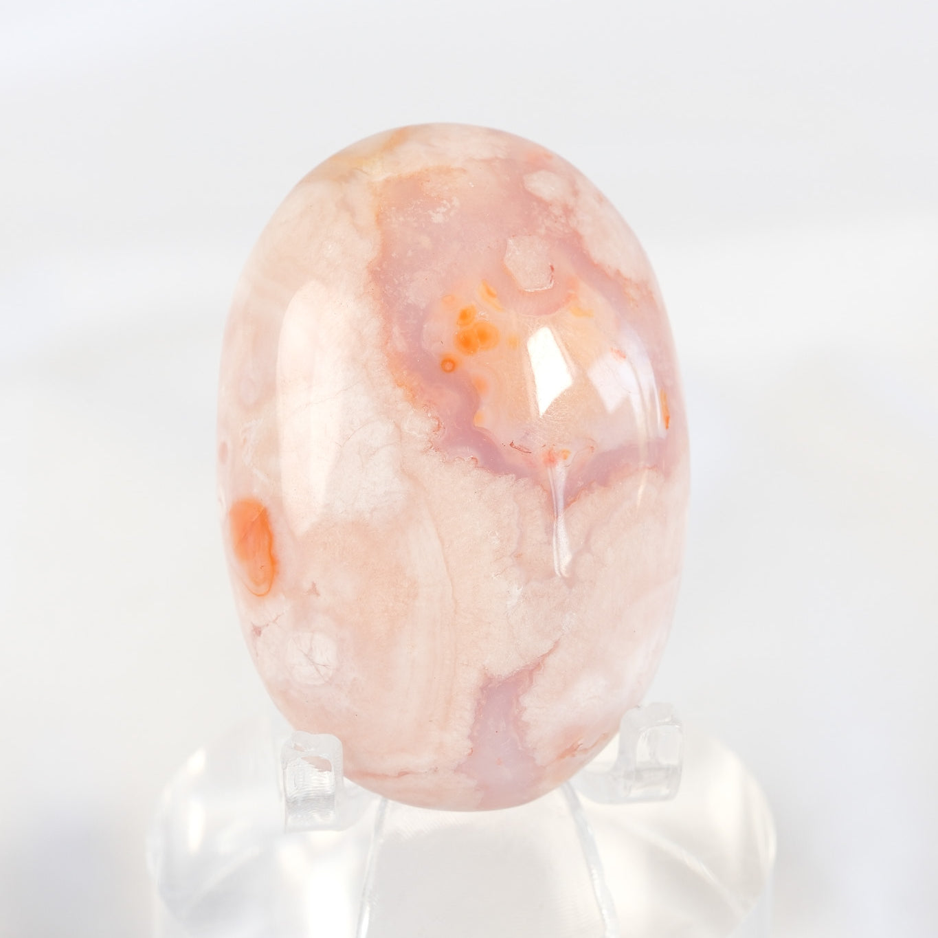Carnelian Flower Agate Palmstone