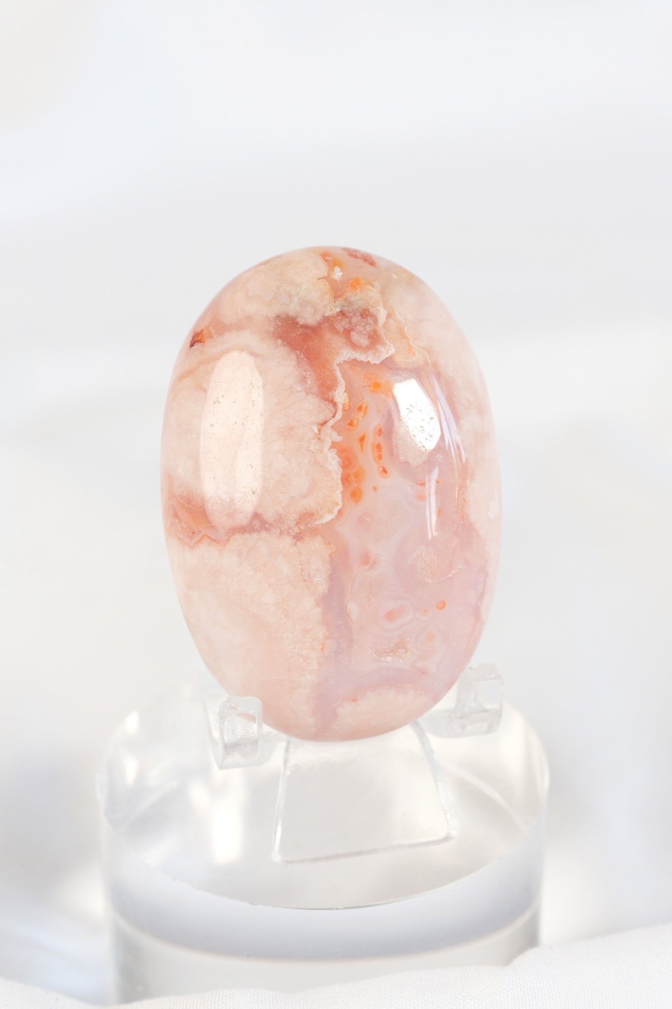 Carnelian Flower Agate Palmstone