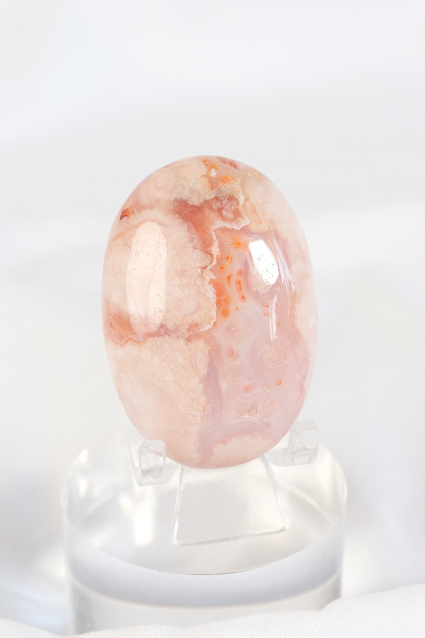 Carnelian Flower Agate Palmstone