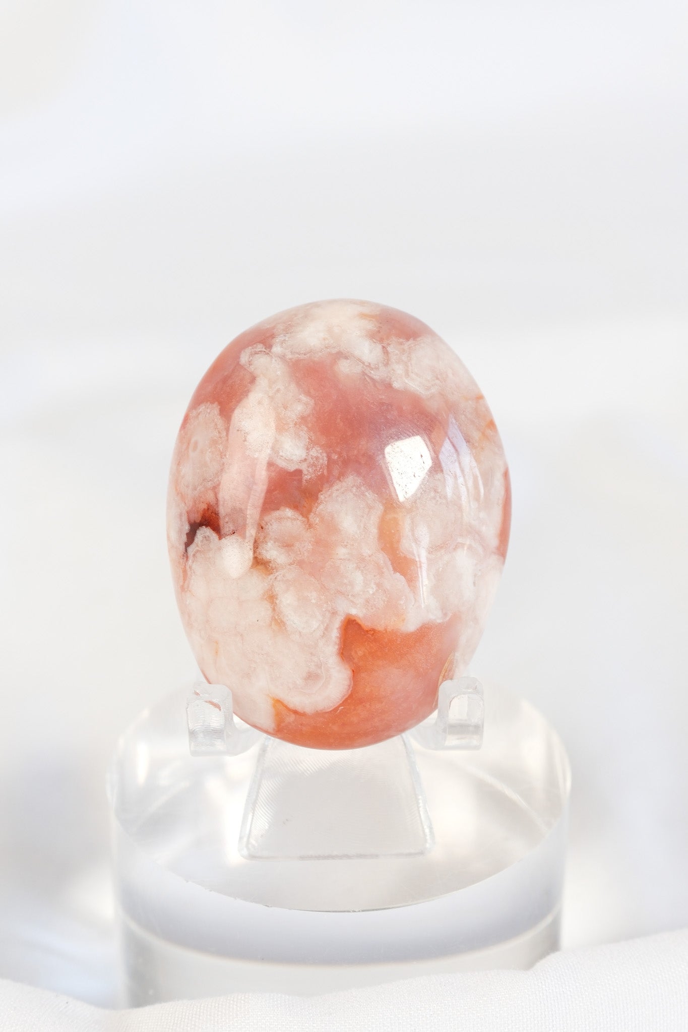 Carnelian Flower Agate Palmstone