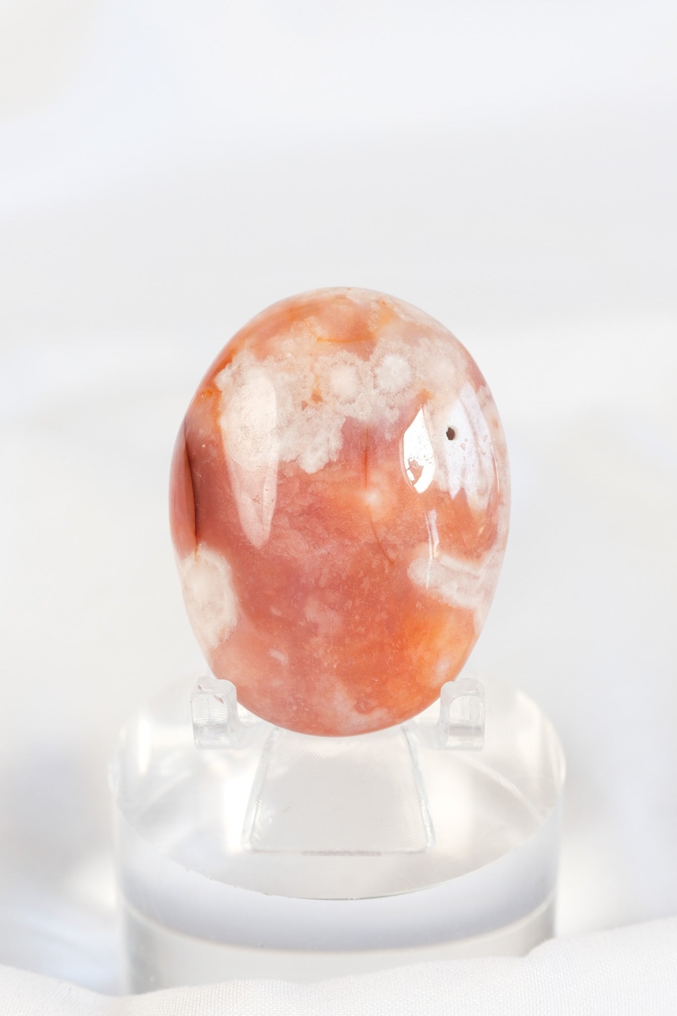 Carnelian Flower Agate Palmstone