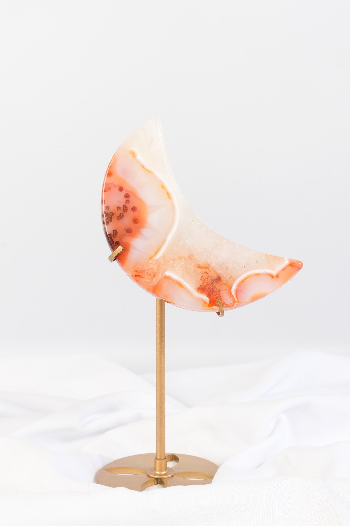 Carnelian Moon on Stand
