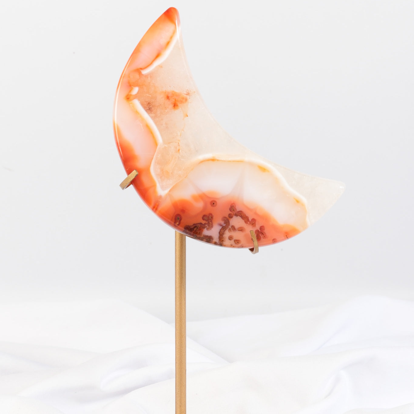Carnelian Moon on Stand