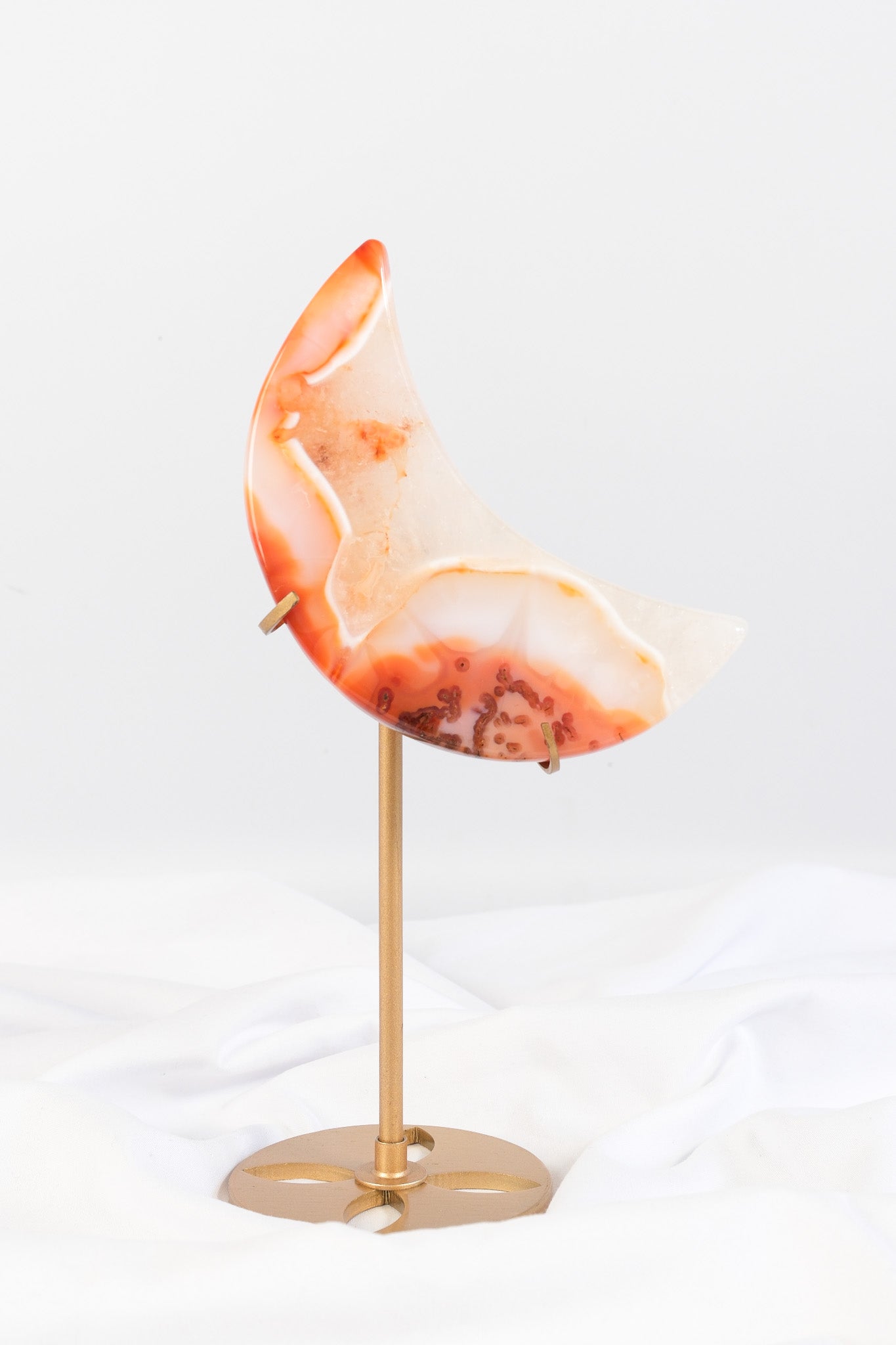 Carnelian Moon on Stand