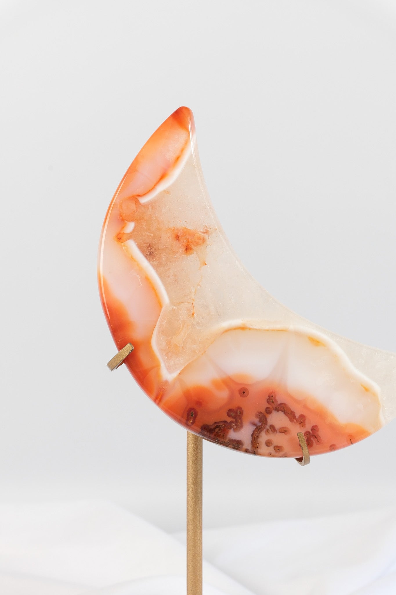 Carnelian Moon on Stand