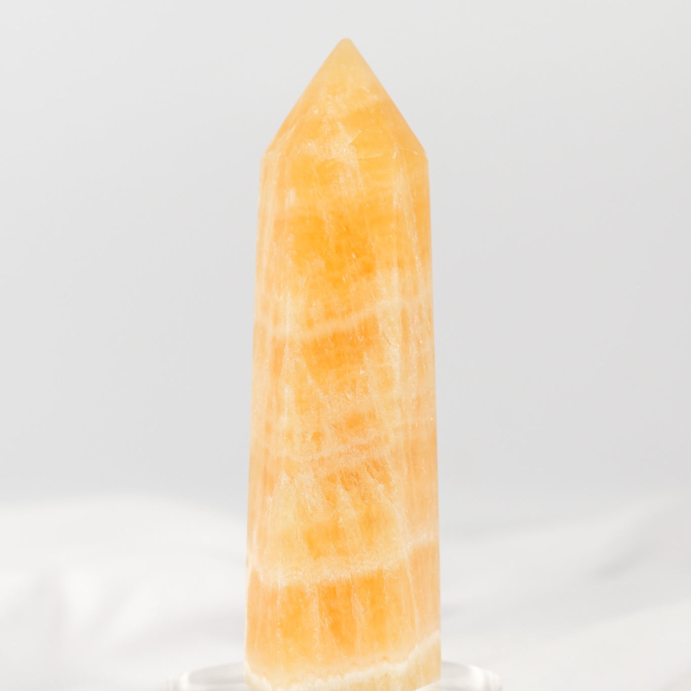 Orange Calcite Tower - Misfit (chipped tip)