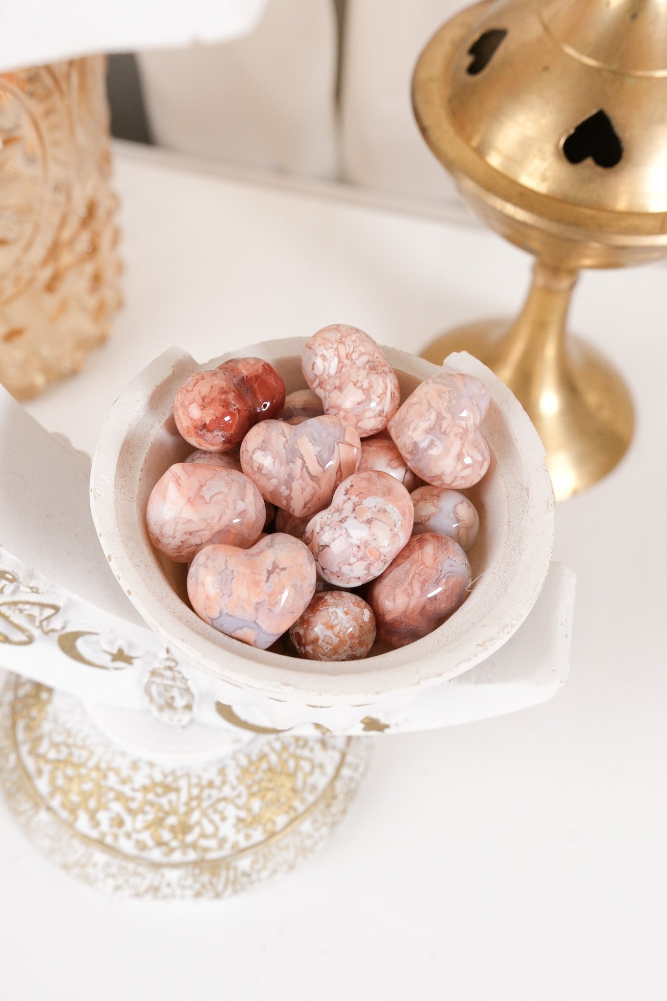 Pink Agate Mini Heart