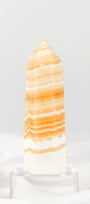 Orange Calcite Tower - Misfit (chipped tip)