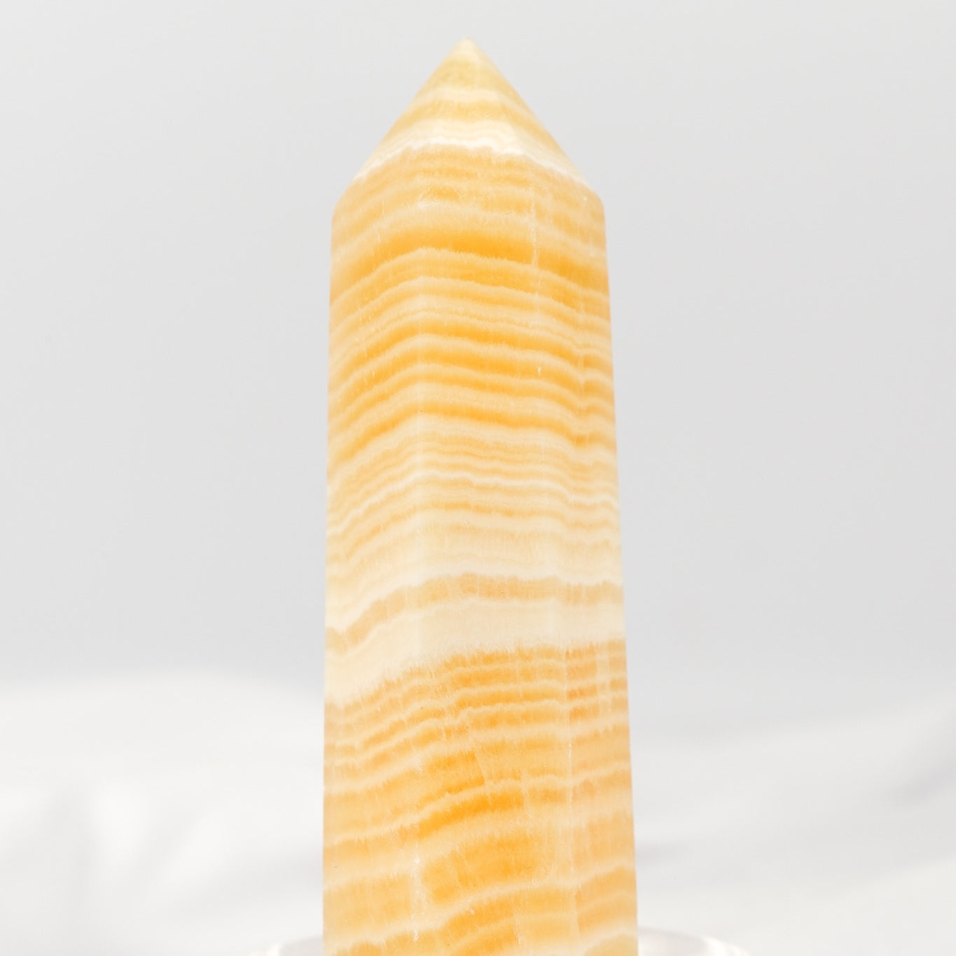Orange Calcite Tower - Misfit (chipped tip)