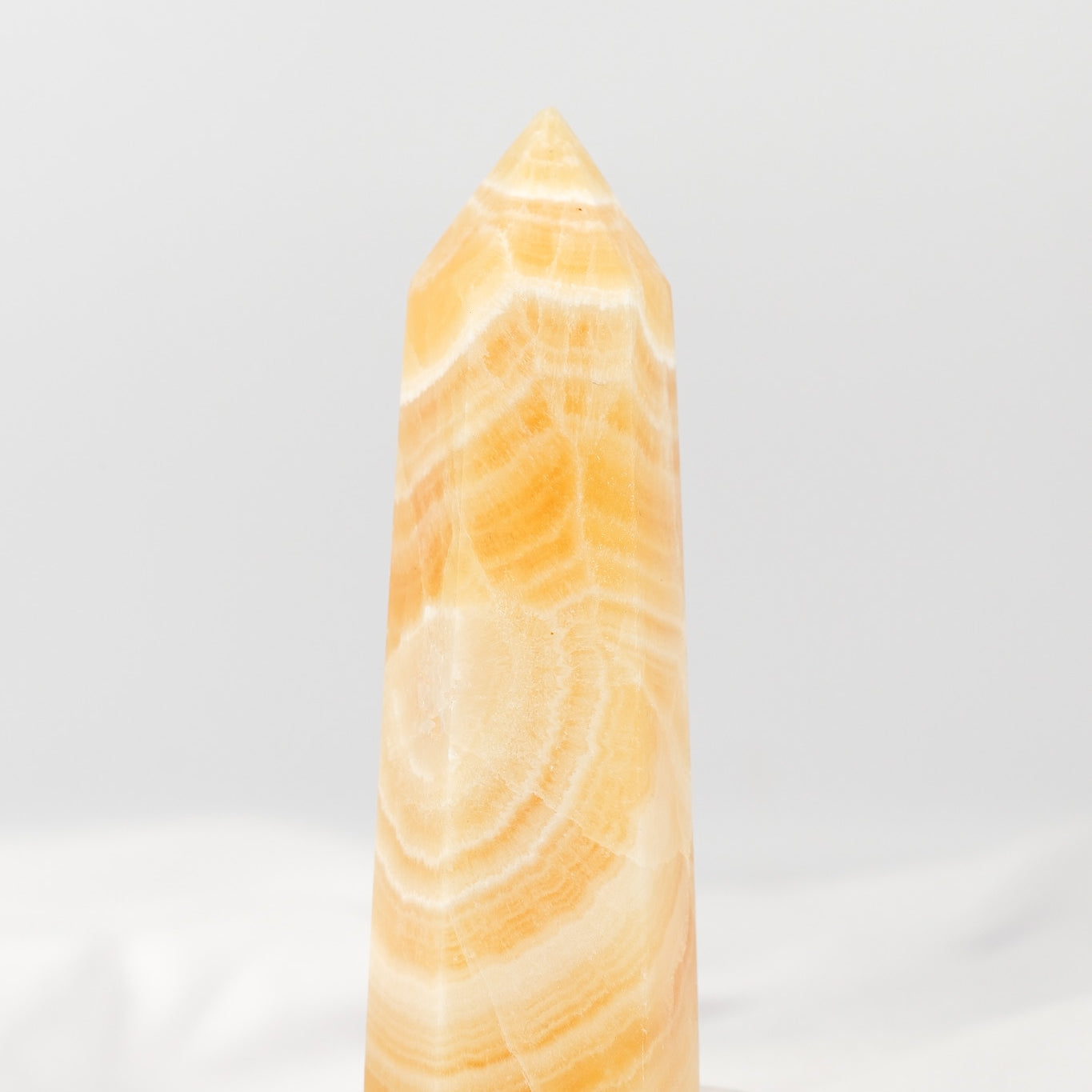 Orange Calcite Tower - Misfit (chipped tip)