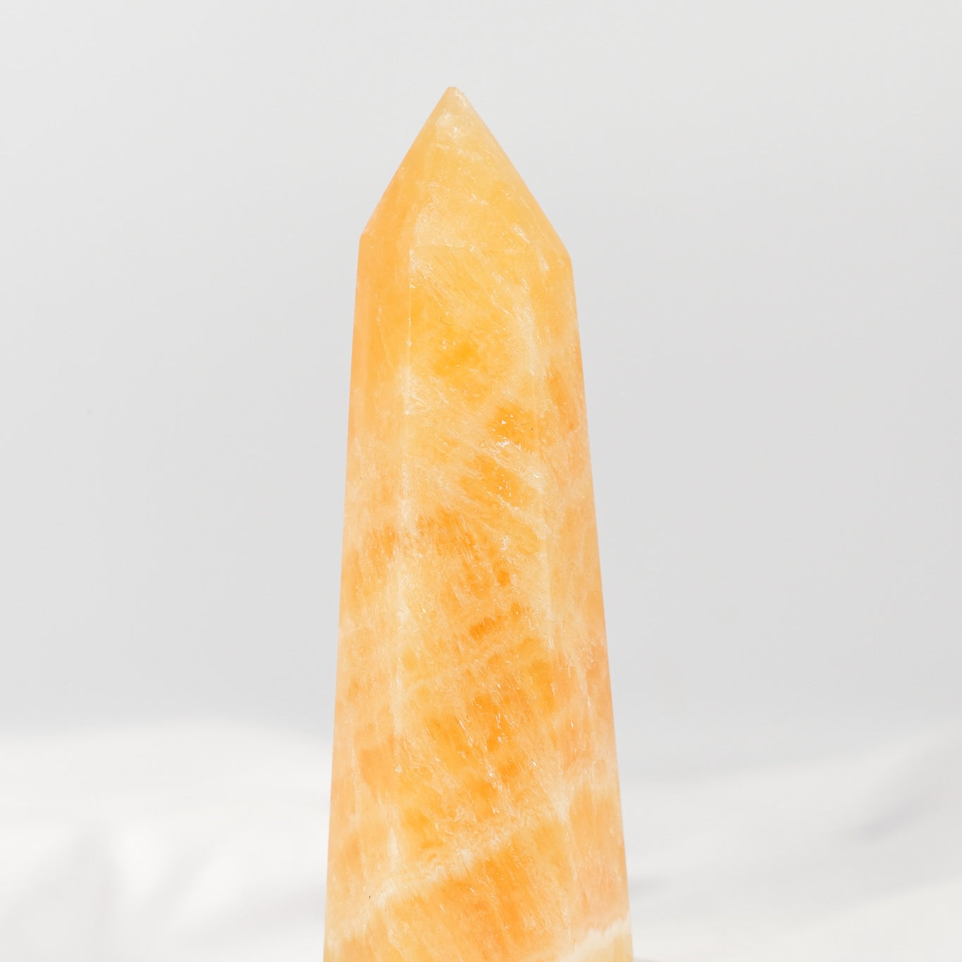 Orange Calcite Tower - Misfit (chipped tip)