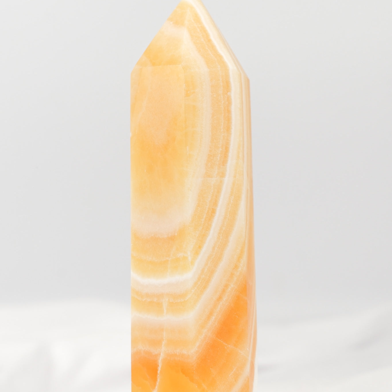 Orange Calcite Tower - Misfit (chipped tip)