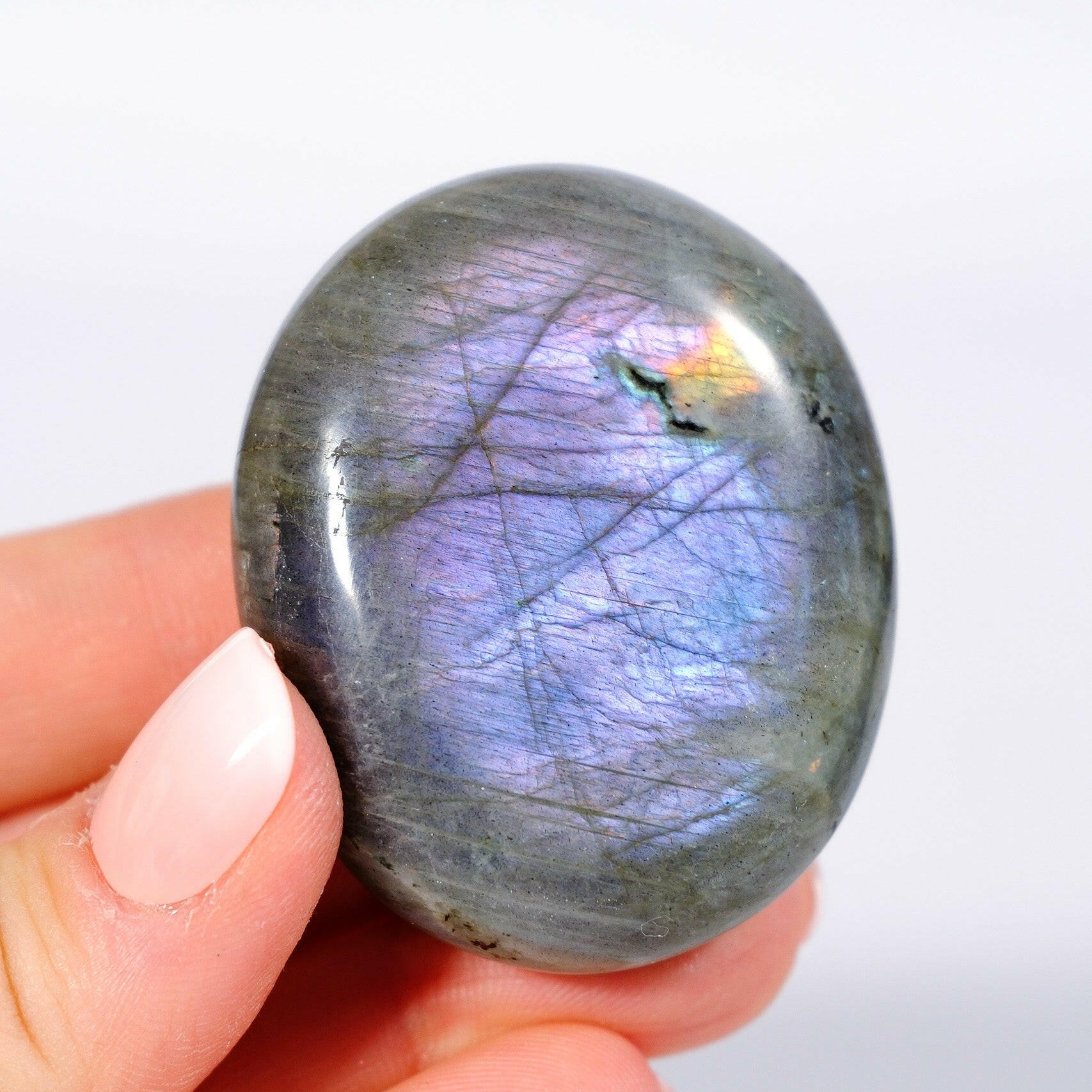 Labradorite Palmstone Healing Crystal.